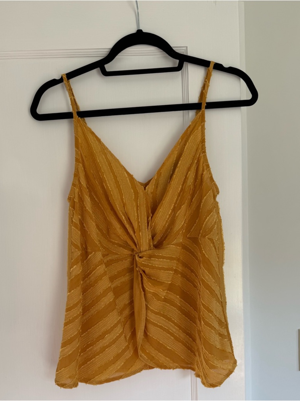 fab'rik Yellow Twist-Front Spaghetti Strap Cami